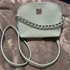 Steve Madden Mint Green Crossbody Purse Handbag With Chain & Silver Details